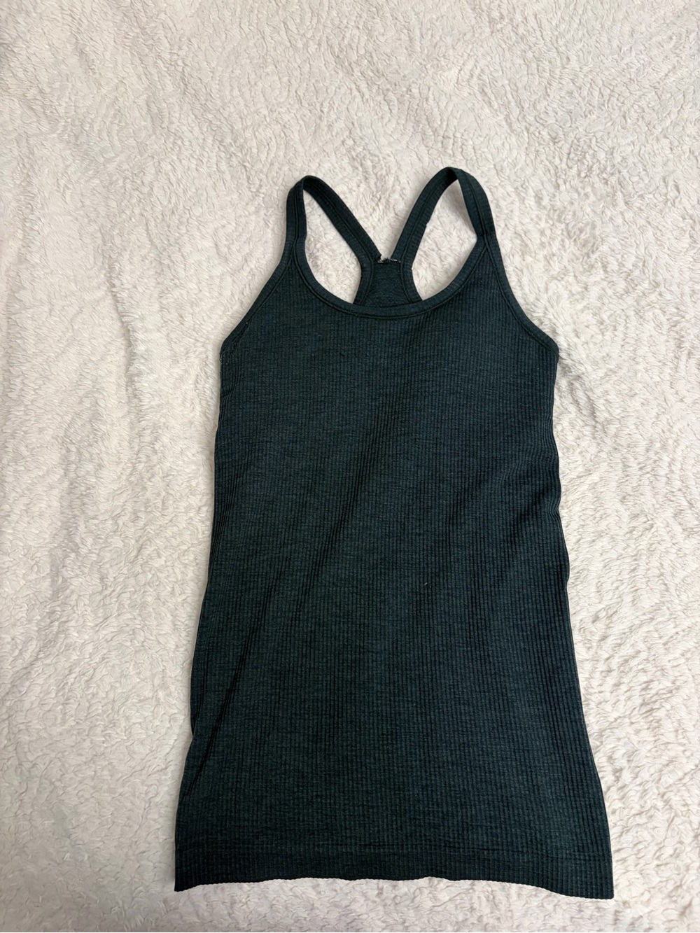 lululemon athletica Black Ribbed Racerback Tank